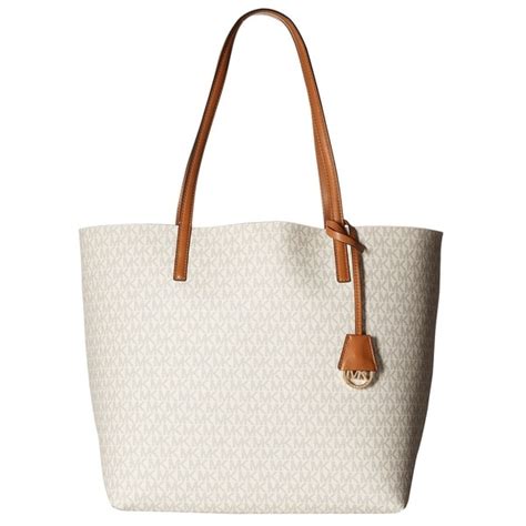 Michael Kors Hayley Vanilla/Acorn Large Tote 